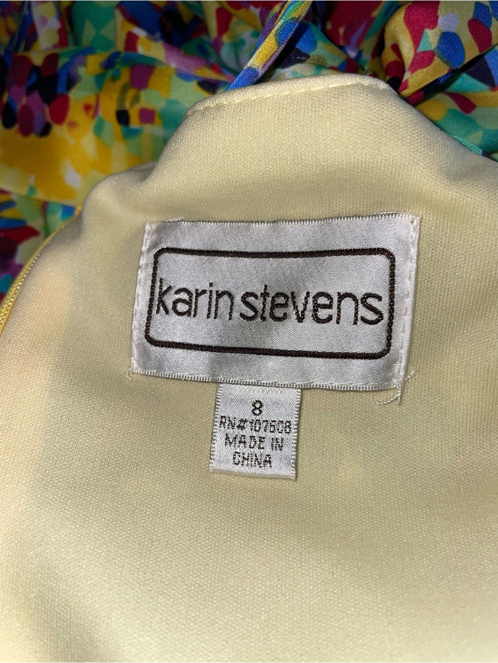 Vintage Y2K colorful dress sz 8 - Picture 4 of 5